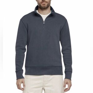 NWT Banana Republic Navy Blue Quarter-Zip Pullover, Size XL